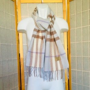 - Burberry Giant Check Men Cashmere Scarf Sky Blue